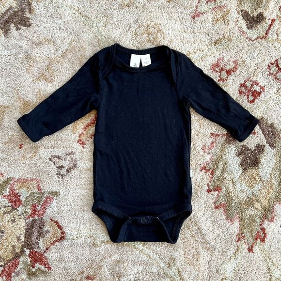 Kyte BABY Long Sleeve Bodysuit Midnight - Picture 1 of 3